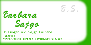 barbara sajgo business card
