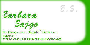 barbara sajgo business card